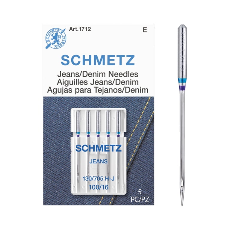 SCHMETZ, Denim And Jean Sewing Machine Needles, Size 16/100, 5ct