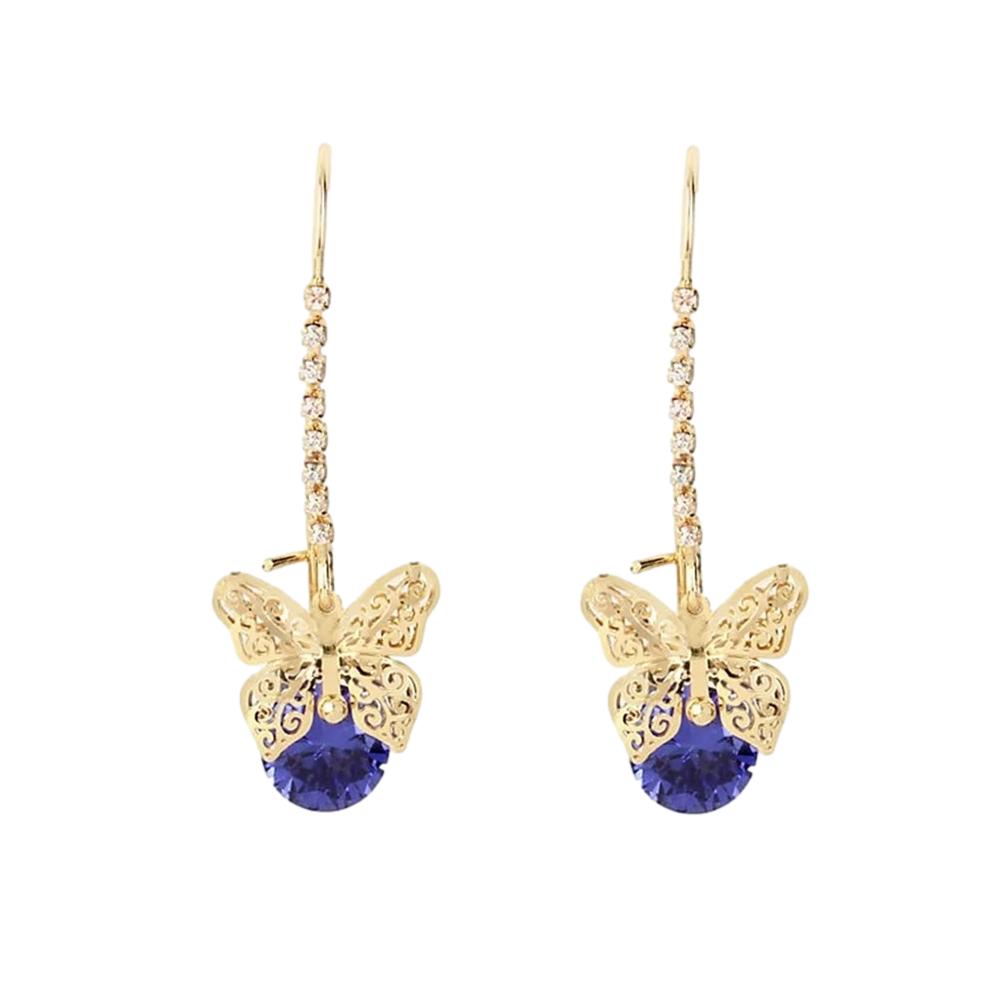 Betsey Johnson Jewelry Fall Critters Butterfly Shepherd Hook Earrings