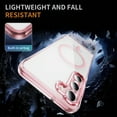 thumbnail image 7 of Allytechgroup Galaxy S23 FE Magnetic Case, Clear Back Cover Not-Yellowing Anti-Scratch Magsafe Compatible Wireless Charging Shockproof Bumper Phone Case for Samsung Galaxy S23 FE, Pink, 7 of 7