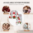 thumbnail image 4 of Uemuo Merry Christmas Gnome1 Pattern Womens Pajama Sets,PJ Set for Women,Pajamas for Women Logo,Long Sleeve Pajama Set for Women,Soft Long Sleeve Top With Pants-Large, 4 of 9