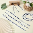 thumbnail image 4 of Set de 18 borlas colgantes de algodón azul y blanco, estilo tradicional judío (tzitzit), ideales para decorar pantalones, jeans, etc. También disponibles en hebreo para hombre o mujer., 4 of 6
