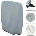 thumbnail image 3 of Funda protectora para sillas de jardín plegables, 2 piezas, antipolvo, impermeable, anti-UV, 210D Oxford Garden Relax Cover para sillón de relax, W71×H110cm (gris) CR, 3 of 5