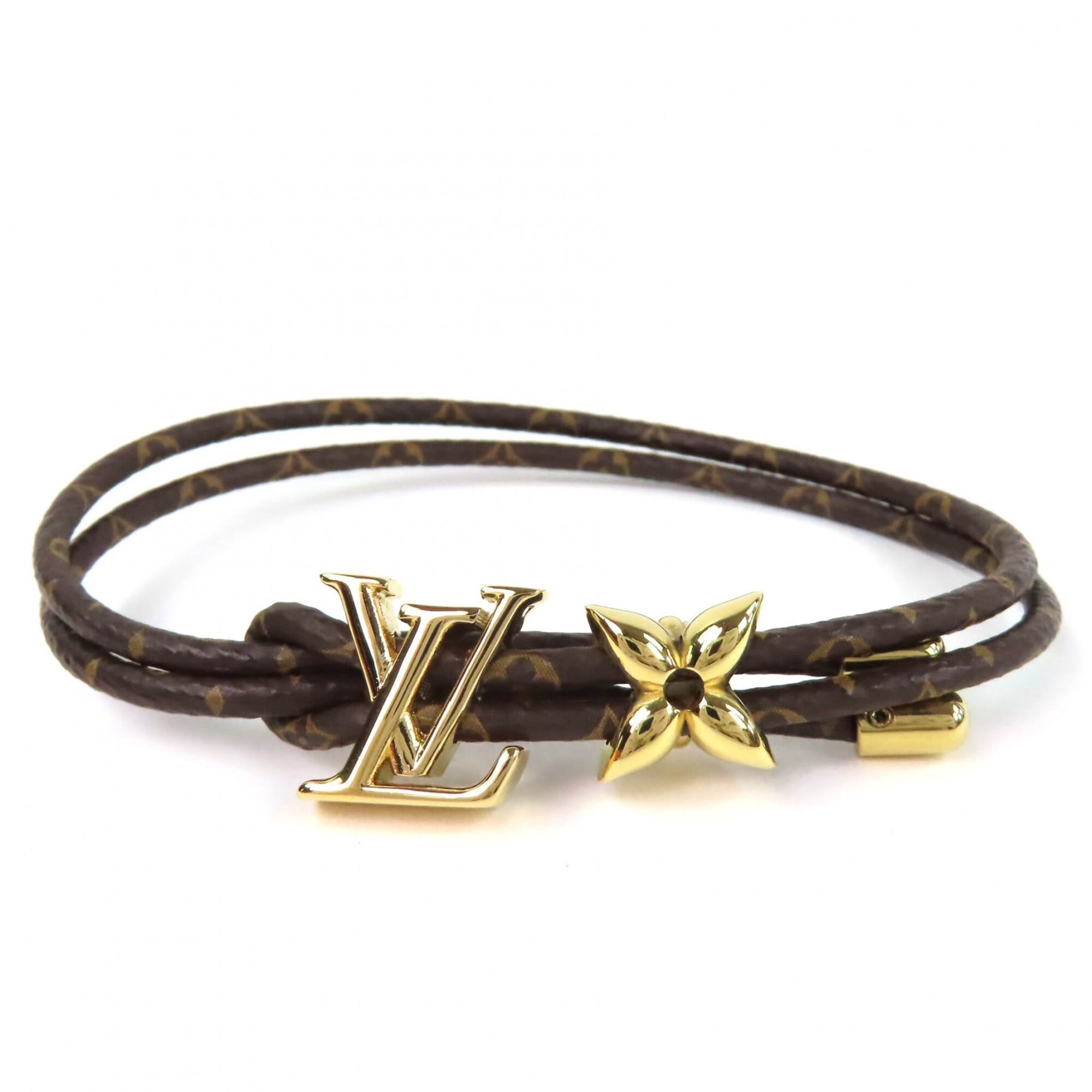 AB604 ルイヴィトン モノグラム LVブルーム ブレスレット M8416Z Pre-Owned LOUIS VUITTON M8416Z Bracelet LV Bloom Monogram Gold