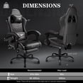 thumbnail image 3 of Auxe Gaxe Gaming Chairs for Adults with Footrest,Ergonomic PU Leather PC Gaming Chair,High Back Reclining Computer Desk Chair with Lumbar Support and Headrest, 3 of 9