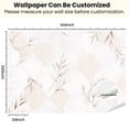 thumbnail image 3 of Peel and Stick Wallpaper Canvas Modern Boho Beige White Decorative Repeated Leaves Hexagonal Layout Modern Art Wall Mural Decor Self Adhesive and Removable 100in x 144in, 3 of 7