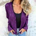thumbnail image 2 of QQZ Regular Fit Open Front Sequin Cardigan For Women, Long Sleeve Lightweight Cardigan Sweaters For Women, Fall Outfits For Travel Business Casual Party Daily Wear, 2 of 9
