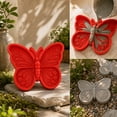 thumbnail image 5 of Kuokaa Reusable Creative Stepping Stone Mold Cute Raised Pattern Red Silicone Concrete Casting Form, Outdoor Garden & Walkway Decoration (Butterfly), 5 of 6