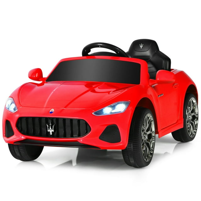 Gymax 12V Kids Ride On Car Maserati GranCabrio Licensed w/ Remote Control& Lights Red