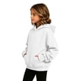 thumbnail image 6 of BLVB Hoodies for Girls Long Sleeve Cute Pullover Lightweight Comfy Oversized Hooded Sweatshirt with Thumb Hole(White,13-14 Years), 6 of 8