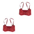 thumbnail image 1 of Decodeary Ceinture Large pour Femmes sous-Poitrine Cosplay Nœud Papillon Taille Haute Extensible Rouge Type cowboy B 2Set, 1 of 6