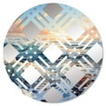 thumbnail image 2 of Designart "Wintery Scenery of the Ocean I" Ocean Plaid Round Wall Mirror - Coastal Oval Printed Decorative Mirror - Multiple Color Options, 2 of 5