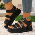 thumbnail image 4 of Vibrex Platforms Sandals Women Strappy Wedges with Comfortable Soft Insole Non Slip Sandals for Women Footwear Women's Summer Open Toe Casual Sandals, 4 of 9