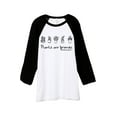 thumbnail image 1 of Plants Are Friends Unisex 3/4 Sleeves Baseball Raglan T-Shirt Tee White Black Large, 1 of 4