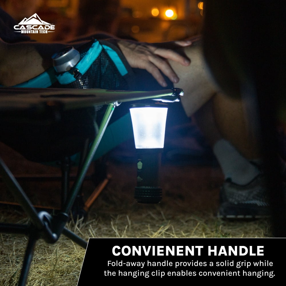 Cascade Mountain Tech Convertible Lantern & Flashlight, Water Resistant, 500 Lumens – Red, 6oz