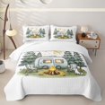thumbnail image 2 of Catabedysis Watercolor Cartoon Camping Quilt Full,Dog Camper Print Full Bedspread Sets For Boys,Multicolor,3 Pieces, 2 of 7