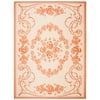 SAFAVIEH Courtyard Elena Traditional Floral Indoor/Outdoor Area Rug, 8' x 11', Natural/Terracotta