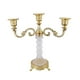 thumbnail image 1 of Candelabro de 3 brazos, elegante candelabro romántico de metal y cristal. Oro, 1 of 9