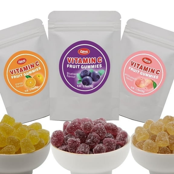 (3 pack) Soft&Chewy Candy,3 Flavors Fruit Snack Party Fun Size,Halloween Christmas Candy,Gift Bags,1.76oz Bag