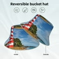 thumbnail image 3 of Kll Lighthous Bucket Hat for Women Men Packable Travel Beach Sun Hat Outdoor Rave Accessories Reflective Fisherman Cap, 3 of 6