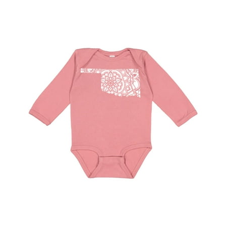 

Inktastic Oklahoma Silhouette Mandala Gift Baby Boy or Baby Girl Long Sleeve Bodysuit