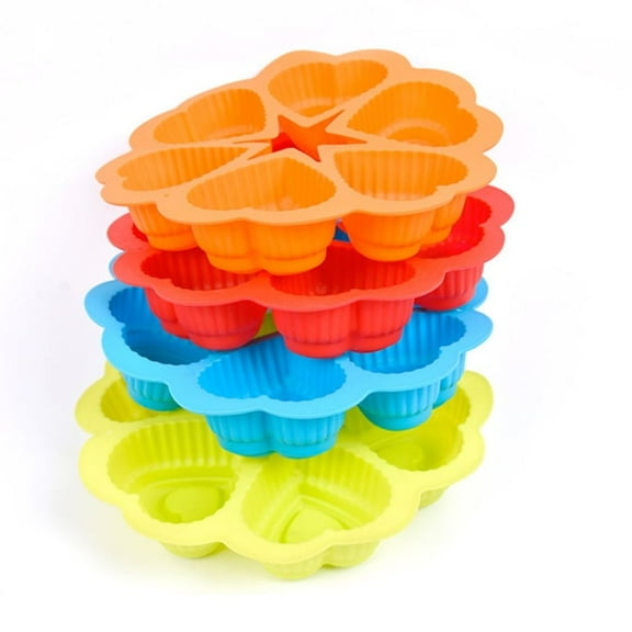 SKISUNO Red Silicone Heart Shape Molds for Baking 1Pcs 9. .6 x 1.8in Non-Stick Easy to