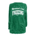 thumbnail image 5 of Feancey Womens Winter Fleece Tops Comfy Sherpa Warm Pullover Long Sleeve Crewneck Sweatshirts Fluffy Fuzzy Thermal Loungewear with Pockets Green L, 5 of 5