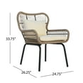 thumbnail image 6 of Noble House Southport Steel Fabric & Rope Club Chairs in Brown/Beige (Set of 2), 6 of 6
