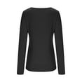 thumbnail image 6 of PFRNLF Womens Ribbed Long Sleeve Tops Summer Casual Slim Fitted V Neck Basic Tee Shirts, 6 of 9