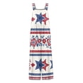 thumbnail image 6 of JULMCOMO American Flag Jumpsuits for Women 1776 250th Year Plus Size Wide Leg Stars Stripes Overalls Red White Blue Sleeveless Patriotic Rompers with Pockets Multicolor 4XL, 6 of 7