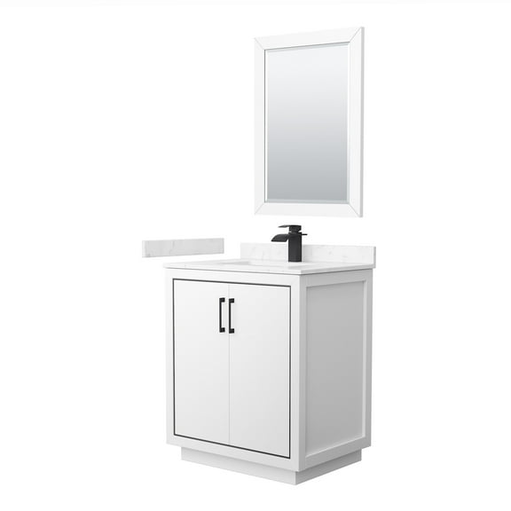Wyndham Collection Wcf1111-30S-Vca-M24 Icon 30" Free Standing Single Basin Vanity Set -