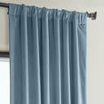 thumbnail image 5 of Half Price Drapes Light Blue Taupe Heritage Plush Velvet Room Darkening Curtains(1 Panel),50W X 108L, 5 of 12