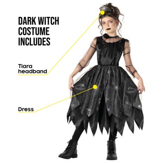 Wednesday Kostuum Voor Meisjes 4-12 Jaar - Complete Set Met Gothic Jurk, Pruik, Tas & Sokken | Carnavalskostuum & Cosplay