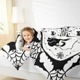 thumbnail image 4 of Feelyou Funny Halloween Ghost Full Size Comforter Sets, Gothic Spider Web Bedding Comforter Set, Teens Boys Girls Kids Reversible Bedding Sets, Breathable Home Decor, 3-Piece, 4 of 8