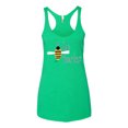 thumbnail image 2 of Wild Bobby, Be Fearless Buzzing Bee Pop Culture Tri-Blend Racerback Tank Top, Envy, Small, 2 of 3