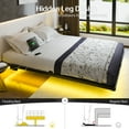 thumbnail image 3 of Kbun Queen Floating Bed Frame with Smart LED Lights and Charging Station, Heavy Duty Metal Platform Bed Frame, Noise-Free, Under-Bed Storage, No Box Spring Needed, 3 of 9
