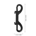 thumbnail image 2 of SKISUNO 4Pcs Double Ended Bolt Snap Hook Black Metal Clips for Secure Quick Connection, 2 of 8