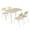 Beige, variant on 5 Piece Dining Table Set, Wood Kitchen Table Set with 4 Chairs, Compact Space Dining Room Set, High Backrest Dining Table and Chairs Set for Kitchen, Bar, Breakfast Nook