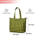 thumbnail image 4 of Yellow Black Checkerboard Checkered Pattern Travel Tote Bags for Women Carry On,Large Weekender Bags for Women Travel,Multi Functional Duffle Bag for Work,Shopping,Sports, 4 of 5