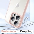 thumbnail image 4 of JETech Case for iPhone 13 Pro 6.1-Inch, Shockproof Phone Bumper Cover, Solid Color Matte TPU Frame, Anti-Scratch Clear Back (Pink), 4 of 6