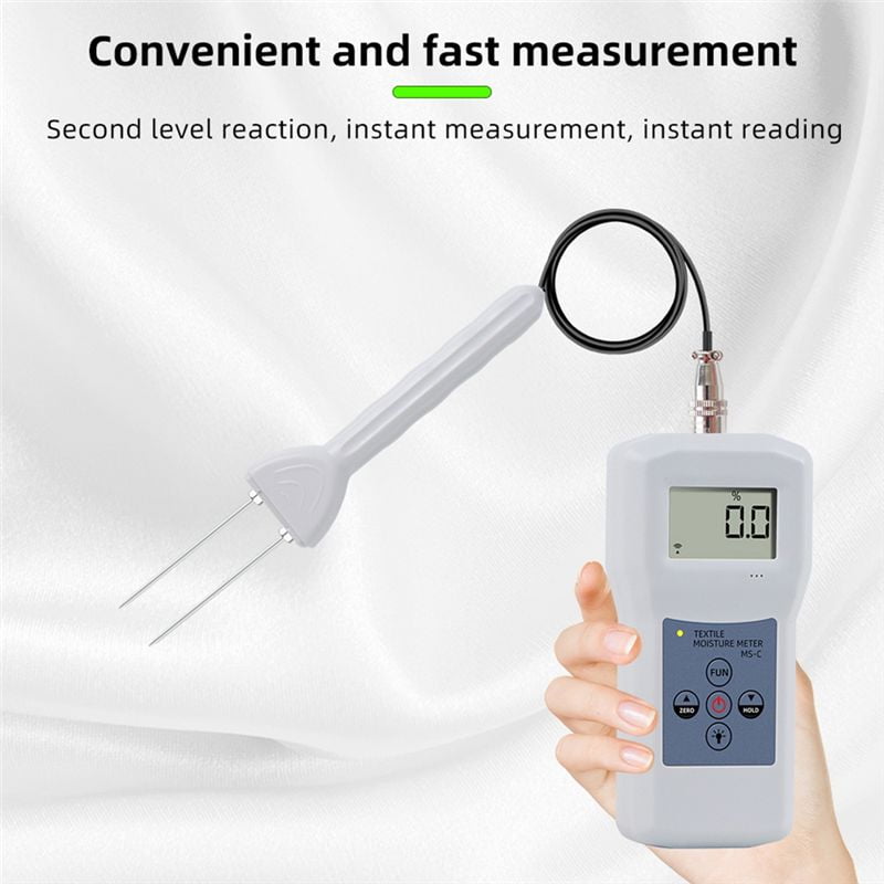 Yarn Moisture Meter Wool Silk Woollen Textile Materials Humidity Tester LCD Digital Display Cotton Hygrometer