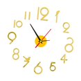 thumbnail image 1 of Reloj de pared creativo DIY con pegatinas, reloj DIY sin marco, grande y moderno para dormitorio Oro, 1 of 7