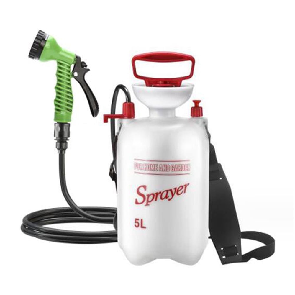 Eccomum 1.3 Gallon Pump Pressure Sprayer, 5L Pressurized Lawn & Garden Water Spray Bottle, Adjustable Shoulder Strap, Pressure Relief Valve, for Plants and Cleaning
