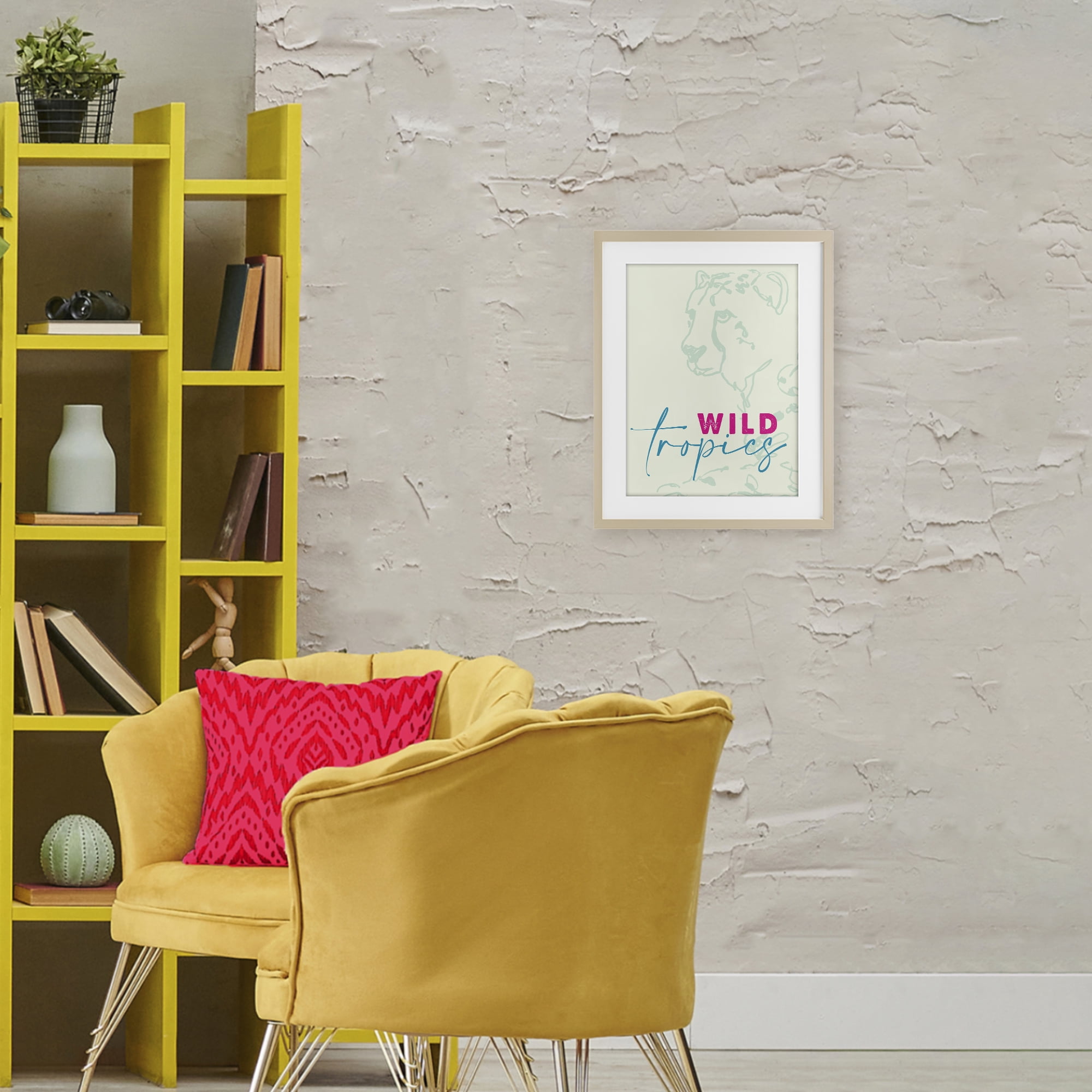Stupell Industries Wild Tropics Cheetah Birch Framed Print Under Glass, design by Lanie Loreth