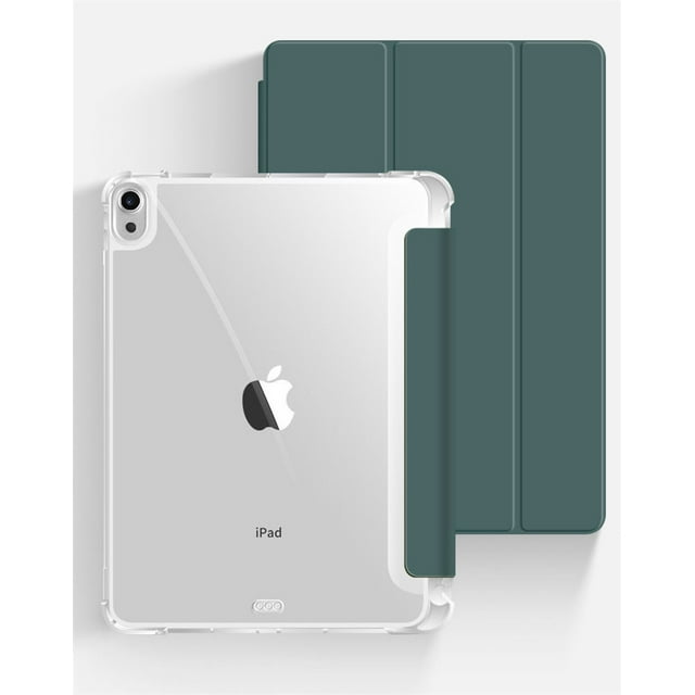 Compatible for iPad Pro 10.5Case, iPad Case with Pencil Holder, Soft TPU Translucent Frosted Back Auto Wake/Sleep Smart Cover Cases (Green)