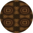 thumbnail image 1 of Ahgly Company Machine Washable Indoor Round Transitional Saddle Brown Area Rugs, 7' Round, 1 of 7