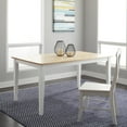 thumbnail image 2 of TMS Havana 59" Indoor Dining Table, White/Natural, 2 of 6