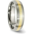 thumbnail image 5 of Chisel Titanium Brushed with 14k Gold Inlay 6.2mm Band - Ring Size 6.0, 5 of 8