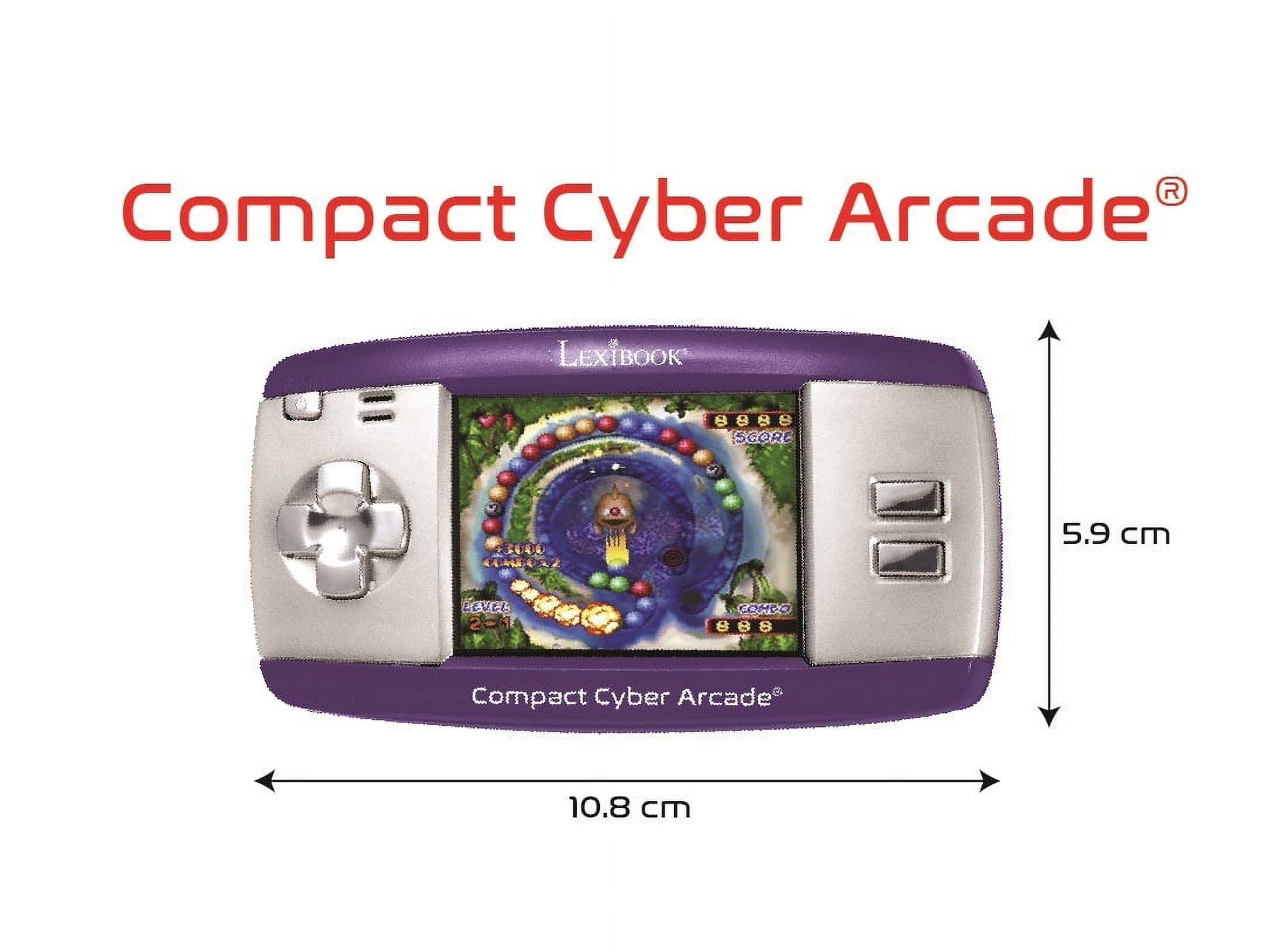 Lexibook Compact Cyber Arcade Portable Gaming Console, 250 Games, LCD, Purple, JL2375PR