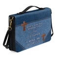 thumbnail image 2 of FOR U DESIGNS Blue Cross Bible Cover Case for Women Size 2X-Large Abrasion PU Leather Church Bag Bible Protective Bag with Handle and Zippered Bible Tote Handbag Cover for Bible Study, 2 of 7