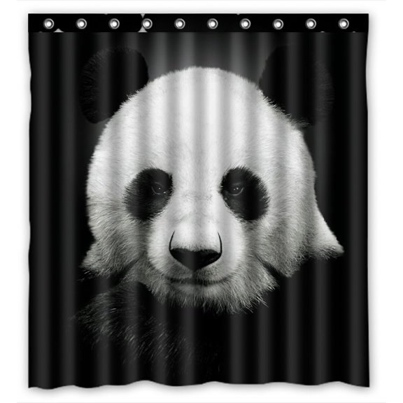 ZKGK Panda Art Waterproof Shower Curtain Bathroom Shower Curtian with Hooks 66x72 Inches